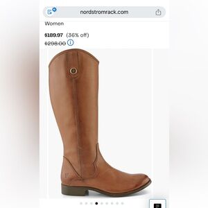 Frye Marissa Women’s Boots size 8 NWT Cognac